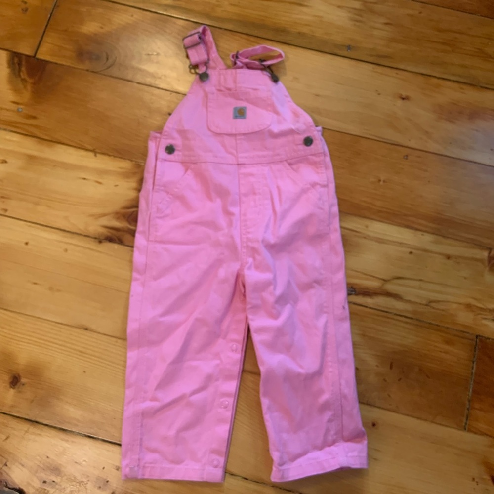 Pink Carhartt Overalls 18m
